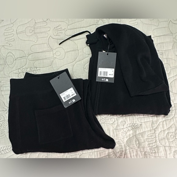 NWT The Kooples Cashmere and Wool Hoodie Sz M & Pants Sz L Set Black Oversized - Picture 5 of 16